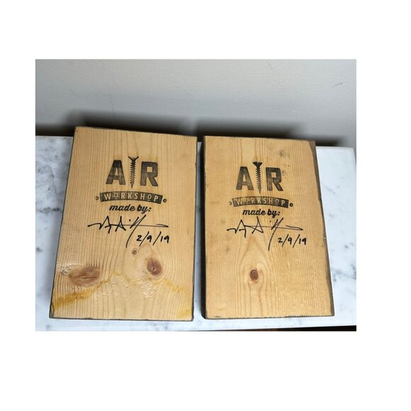 Rustic Wooden Plaques Set Sending Love To You By AR Workshop 6"x8" Home Decor - Picture 3 of 5